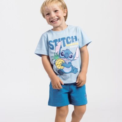 Disney Lilo & Stitch T-shirt & Shorts, Blå, 128-134