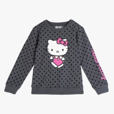 Hello Kitty Trøje, Mørkegrå, 8 år