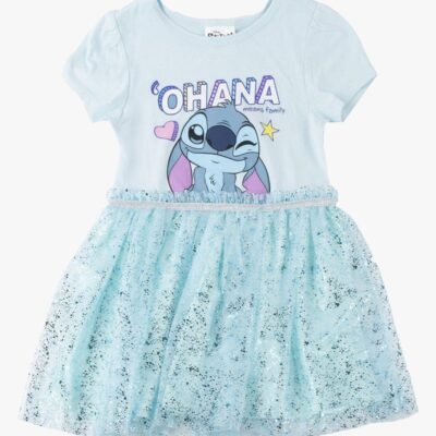 Disney Stitch Kjole, Lyseblå, 104-110