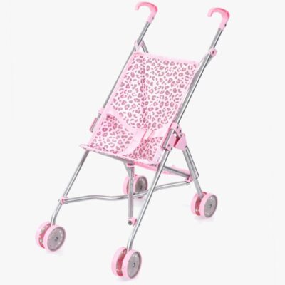Bayer Design Dukkevogn Klapvogn Leopard, Pink