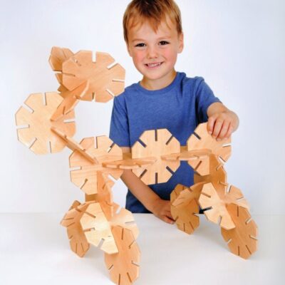 Polydron Octoplay i træ med 20 dele - Fra 3 år.