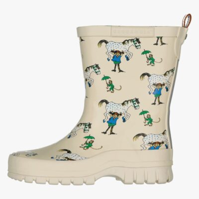 Geggamoja Gummistøvler Pippi Langstrømpe, Beige, 26