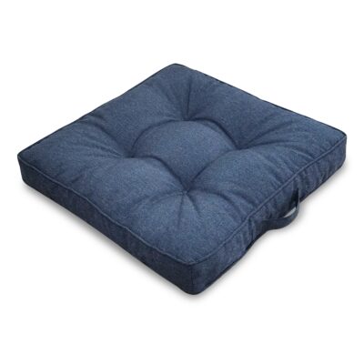 Futon hynde til havestol - 7 cm blød hynde - Mørkeblå havehynde til udendørs brug - Måler 50x50 cm - Nordstrand Home stolehynde