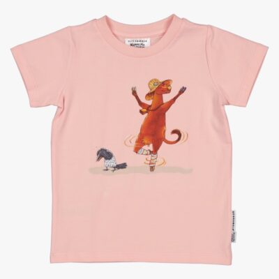 Geggamoja T-shirt Mor Muh og Krage, Pink, 86-92