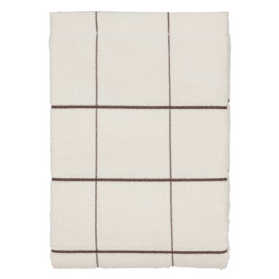 Økologisk håndklæde - 100% økologisk bomuld - Badehåndklæde 70x140 cm - Södahl Vista - Hvid ternet