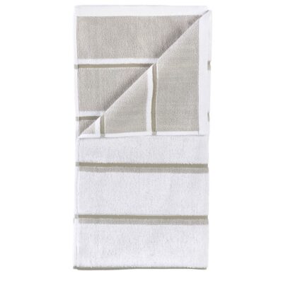 Håndklæde - 100% bomuld - Badehåndklæde 70x140 cm - Zone Denmark Sauna - Stribet White