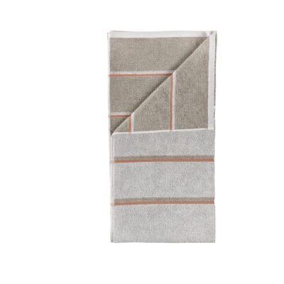 Zone Denmark – Sauna Håndklæde 100x50 Cm – Lysegrå, Eukalyptus, Terrakotta