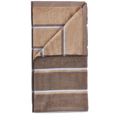 Zone Denmark – Sauna Badehåndklæde 140x70 Cm – Taupe, Kamelfarvet, Himmelblå