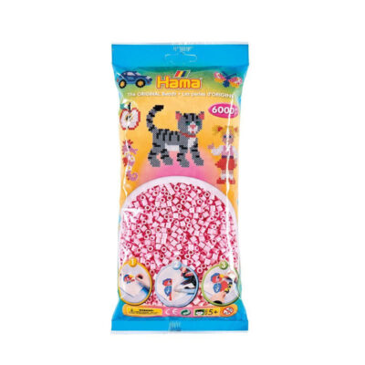 Hama Perler Midi 6000 stk Pastel Rosa (205-95)