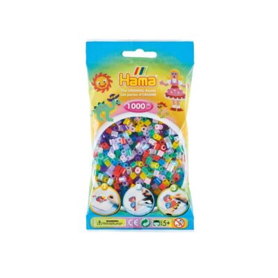 Hama Perler Midi 1000 stk Gennemsigtig Mix (207-53)