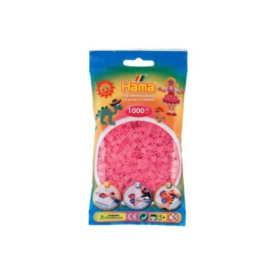 Hama Perler Midi 1000 stk Gennemsigtig Pink (207-72)