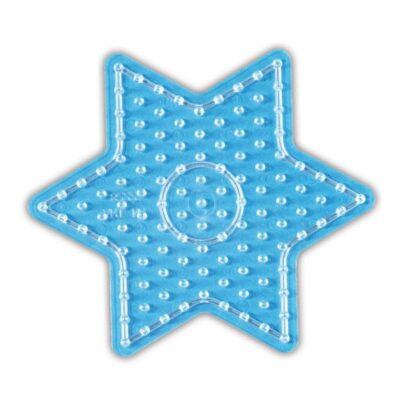 Hama Maxi Perleplade - Stjerne 14,5 x 15,5 cm - Gennemsigtig (8222TR)