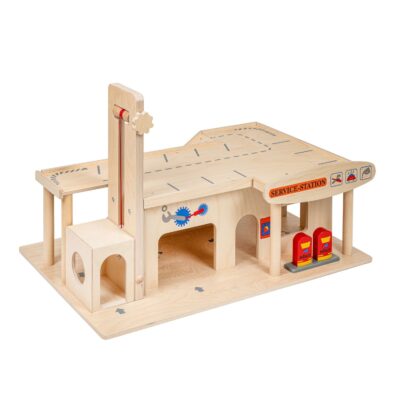 Educo - Bilgarage i træ - H47 cm.