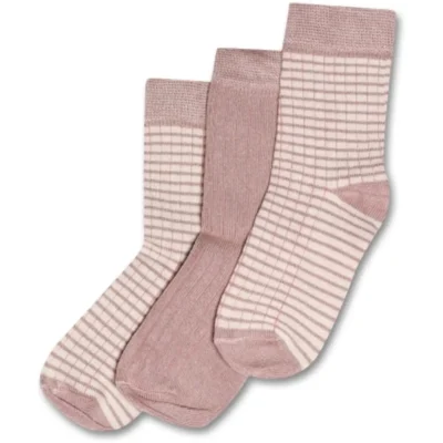 Minipop Strømper - Bambus - 3-pak - Rose