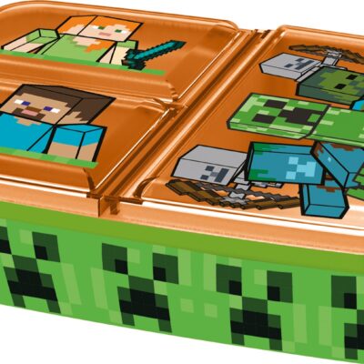 Minecraft madkasse - Børnemadpakke med 3 rum
