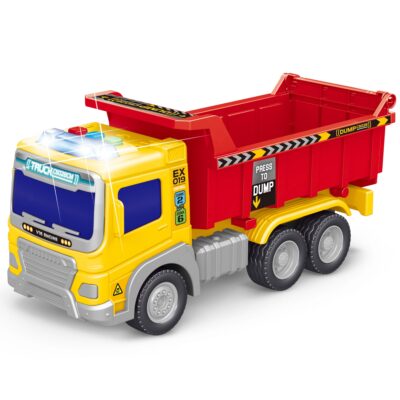 Lastbil med lys, lyd og friktion 22-24 cm - Lastbil med tip