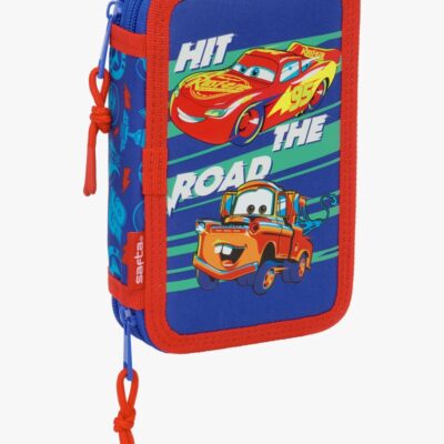 Disney Cars Fyldt Dobbelt Penalhus 29 Dele, Blå