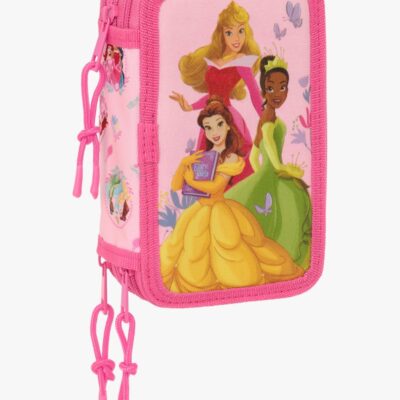 Disney Princess Fyldt Penalhus med 3 Rum 37 Dele, Pink