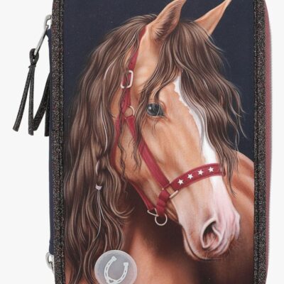 Miss Melody - Trippel Penalhus m/LED GLITTER HORSE