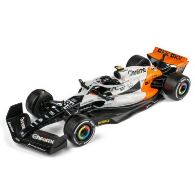 Modelbil - Formel 1 McLaren - Hvid/Orange - Racerbil nr 81