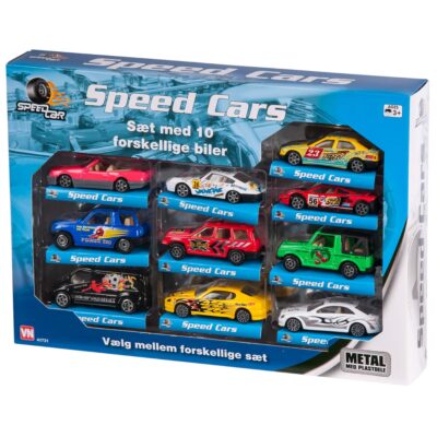 Speedcar 10 stk. køretøjer - Racerbiler