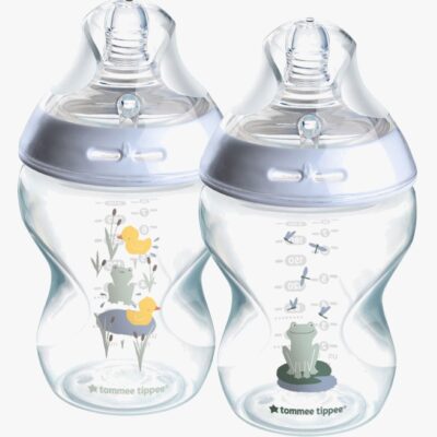Tommee Tippee Natural Start Sutteflasker 260 ml 2-pak, Deco Blue