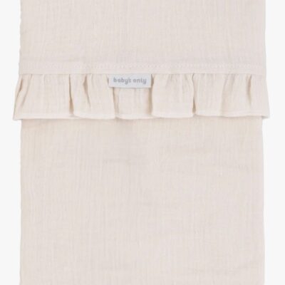 Baby's Only CALM Baby Crib Lagen med Flæser 120x150, Warm Linen