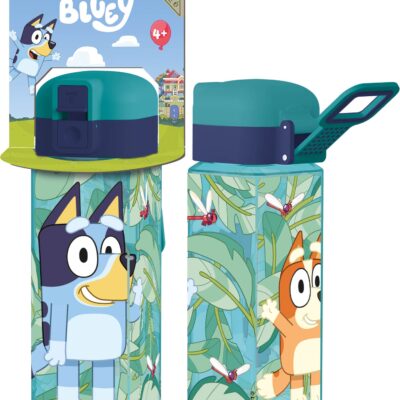 Bluey drikkedunk - Vandflaske med låse flipfunktion og drikketud
