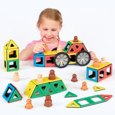 Polydron Magnetisk Hjulsæt - 92 dele - Fra 3 år