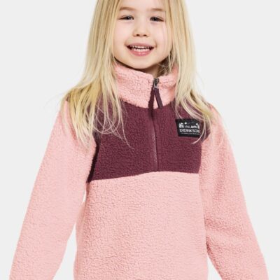 Didriksons Gosig Fleecetrøje, Dusty Pink, 120