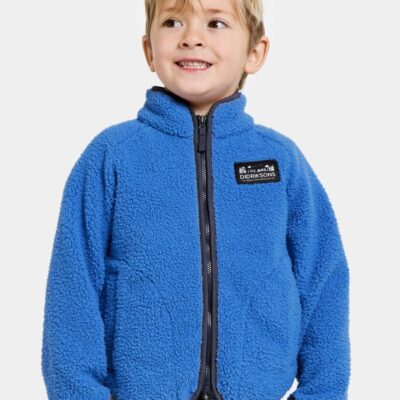 Didriksons Gibbs Fleecetrøje, Caribbean Blue, 110