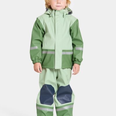 Didriksons Boardman Foret Regnsæt, Light Algae Green, 80, Regntøj børn
