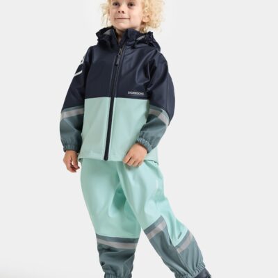 Didriksons Waterman Regnsæt, Ocean Mint, 120, Regntøj børn