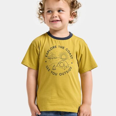 Didriksons Mynta T-shirt, Yellow Pollen, 110