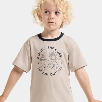 Didriksons Mynta T-shirt, Sand Beige, 90