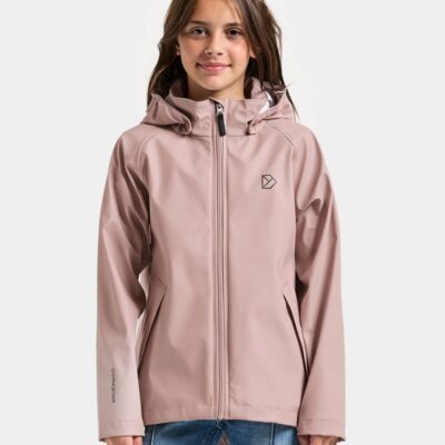 Didriksons Hepta Regnjakke, Vintage Pink, 140, Regntøj børn