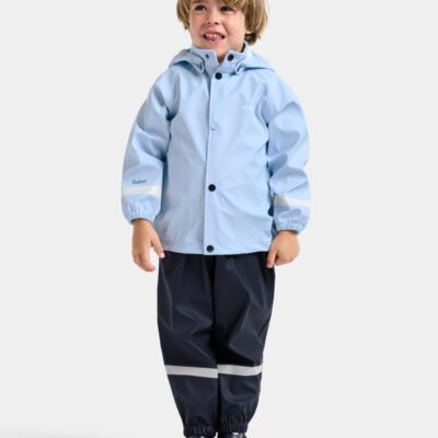 Didriksons Slaskeman Regnsæt, Light Sea Blue, 140, Regntøj børn