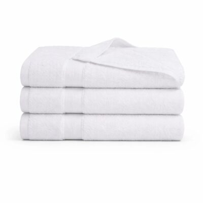 Bambus håndklæde - 50x100 cm - Bambus/bomuld - Hvid