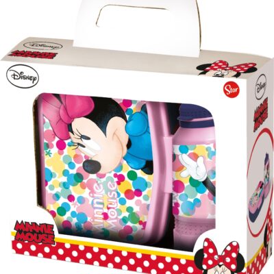 Minnie Mouse madkassesæt - Madkasse og drikkedunk til børn