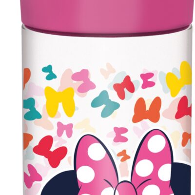 Disney Minnie Mouse drikkedunk - Vandflaske med flipfunktion og sugerør