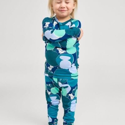Reima Moomin Trivsam Skiundertøj Merinomix, Dark Teal, 104