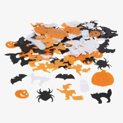 Creativ Company Halloween Pailleter, Sort/orange/hvid
