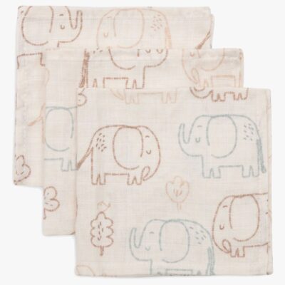 Jollein Vaskeklude 3-pak, Elephant Tales