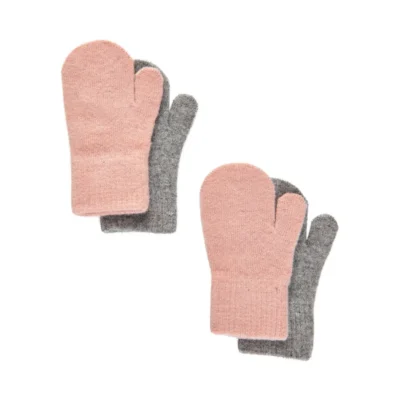 CeLaVi Luffer - Uld/Nylon - 2-pak - Misty Rose/Gråmeleret