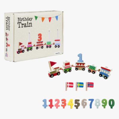 Barbo Toys Fødselsdagstog i Træ