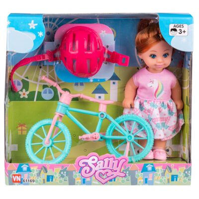 Sally med cykel inkl. hjelm