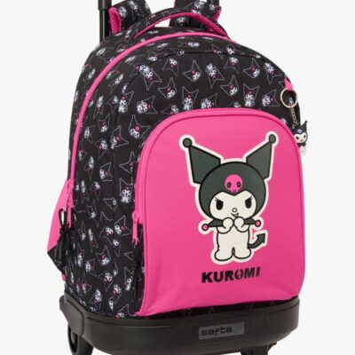 Hello Kitty Kuromi Kompakt Koffert 33L, Lyserød/sort