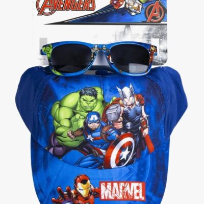 Marvel Avengers Kasket & Solbriller, Blå