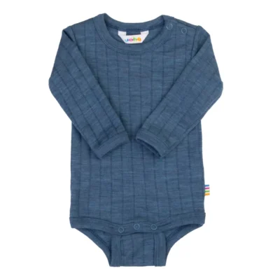 Langærmet Body - Blue melange - 70