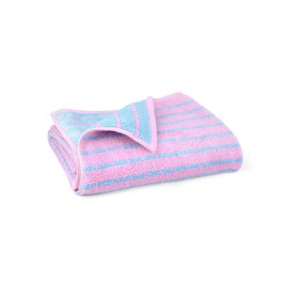 JUNA bambus håndklæde - Bambus/bomuld - 50x100 cm - Nuance Blå/rosa
